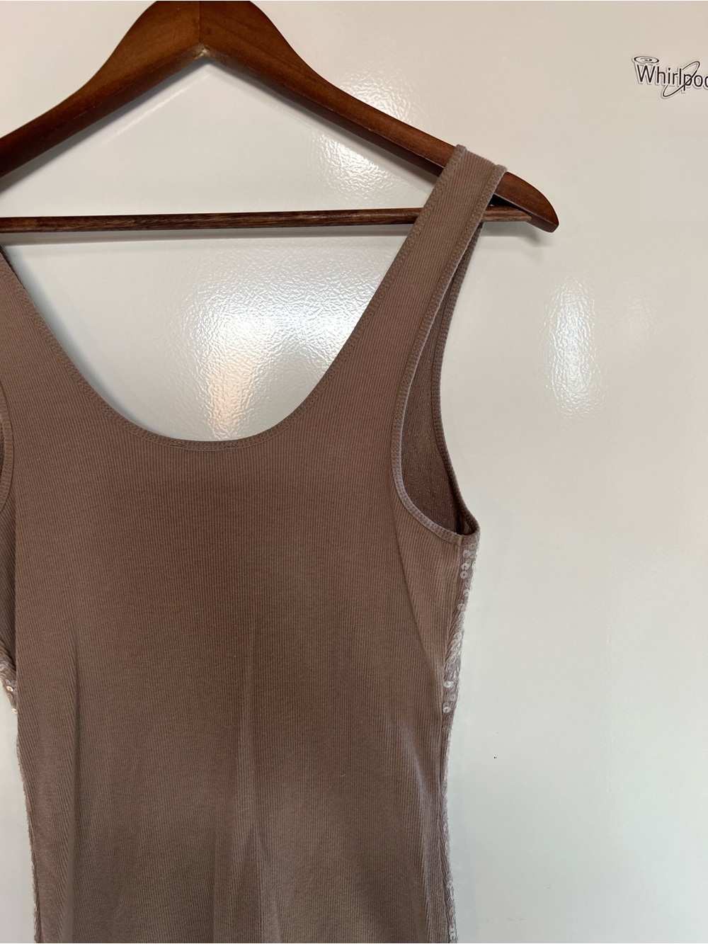 Express Taupe Sequined Tank Sz L - Picture 6 of 8